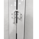 Ver imagem 4 de Porta Camarão Palheta com Vidro Aluminio Branco Linha 25 - 210x100 Esquerda