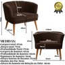 Poltrona Decorativa para Recepção Pés de Madeira Resiste Tecido Veludo Macia - 2