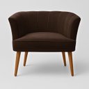 Ver imagem 5 de Poltrona Decorativa para Recepção Pés de Madeira Resiste Tecido Veludo Macia