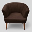Ver imagem 6 de Poltrona Decorativa para Recepção Pés de Madeira Natural Tecido Veludo Premium Suporta 120kg