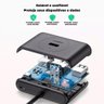 Hub Adaptador Ugreen Usb 3.0 Tipo a Macho 4 em 1 0,5m Preto - 5
