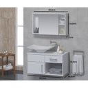 Ver imagem 4 de Conjunto Gabinete para Banheiro com Cuba e Espelheira New Stilo Branco