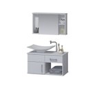 Ver imagem 2 de Conjunto Gabinete para Banheiro com Cuba e Espelheira New Stilo