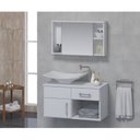 Ver imagem 1 de Conjunto Gabinete para Banheiro com Cuba e Espelheira New Stilo Branco