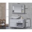 Ver imagem 4 de Conjunto Gabinete para Banheiro com Cuba e Espelheira New Stilo