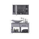 Ver imagem 3 de Conjunto Gabinete para Banheiro com Cuba e Espelheira New Stilo Branco