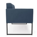 Ver imagem 5 de Sofá Namoradeira Elisa Suede Azul Marinho Base Metálica Industrial Preto - D'Rossi