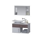 Ver imagem 2 de Conjunto Gabinete Para Banheiro com Cuba e Espelheira New Stilo 