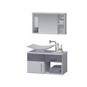 Ver imagem 2 de Conjunto Gabinete Para Banheiro com Cuba e Espelheira New Stilo 