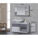 Ver imagem 4 de Conjunto Gabinete Para Banheiro com Cuba e Espelheira New Stilo 