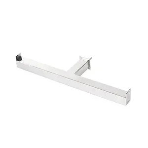 Porta Papel Higiênico de Parede Duplo para Banheiro 27cm em Aço Inox Polido Brilhante Linha Larissa