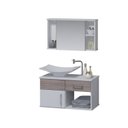 Ver imagem 2 de Conjunto Gabinete Para Banheiro com Cuba e Espelheira New Stilo