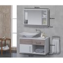 Ver imagem 4 de Conjunto Gabinete Para Banheiro com Cuba e Espelheira New Stilo
