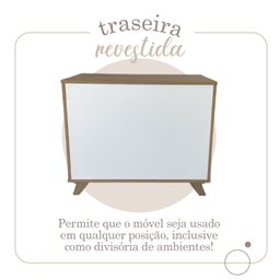Balcão Retrô para Escritório1 Porta 3 Gavetas Lugano  - 12