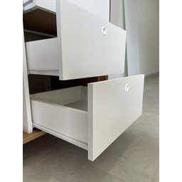 Balcão Retrô para Escritório1 Porta 3 Gavetas Lugano  - 17