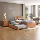 Ver imagem 1 de Cama de Solteiro Melita com Cama Auxiliar em Madeira Maciça de Pinus