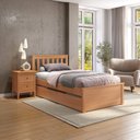Ver imagem 5 de Cama de Solteiro Melita com Cama Auxiliar em Madeira Maciça de Pinus
