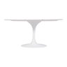 Mesa Saarinen Oval Carrara 198x122cm - Base Branca - 3