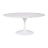 Mesa Saarinen Oval Carrara 198x122cm - Base Branca - 2