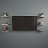 Prateleira Decorativa Para Rack Com 6 Peças - Madeira Maciça - 1