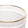 Cj 6 Taças Vidro P/Água C/Fio Dourado Bico De Jaca 300Ml Wolff - 3