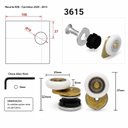 Ver imagem 6 de Kit c/ 2 Roldanas Excêntricas 3615 Padrão Blindex Antigo Abaulada