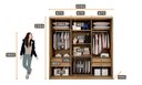 Ver imagem 5 de Guarda Roupa Casal com Espelho 3 Portas 4 Gavetas - Arezzo Plus-Cumaru/Fendi - Móveis Novo Horizonte