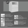 Mesa de Cabeceira 2 Gavetas 1 Nicho 100% MDF Gales  - 9
