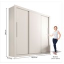 Ver imagem 5 de Guarda Roupa Casal 3 Portas 4 Gavetas Pequim Sallêto Móveis