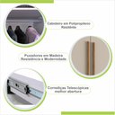 Ver imagem 7 de Guarda Roupa Casal 3 Portas 4 Gavetas Pequim Sallêto Móveis