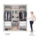 Ver imagem 6 de Guarda Roupa Casal 3 Portas 4 Gavetas Pequim Sallêto Móveis