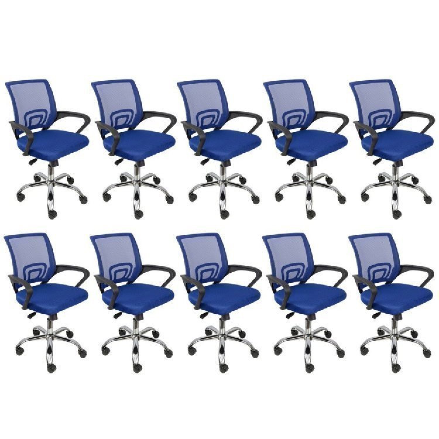 Kit 10 Cadeiras para Escritório Diretor Tela Mesh Tok 3310 Or Design