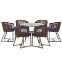 Ver imagem 1 de Mesa e 6 Cadeiras Jantar Noronha Marrom E10 Trama Original Marrom