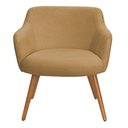 Ver imagem 5 de Poltrona Decorativa Jade Pés Palito Castanho Bouclé Camel - Nexta Casa