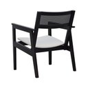 Ver imagem 3 de Poltrona Gusty Com Encosto Telinha Assento Anatômico - Preto Estofado Corano Bruma