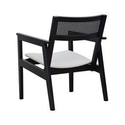 Poltrona Gusty Com Encosto Telinha Assento Anatômico - Preto Estofado Corano Bruma - 3