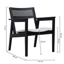 Ver imagem 2 de Poltrona Gusty Com Encosto Telinha Assento Anatômico - Preto Estofado Corano Bruma