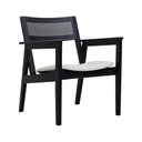 Ver imagem 1 de Poltrona Gusty Com Encosto Telinha Assento Anatômico - Preto Estofado Corano Bruma