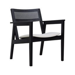 Poltrona Gusty Com Encosto Telinha Assento Anatômico - Preto Estofado Corano Bruma - 1