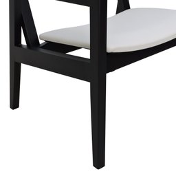 Poltrona Gusty Com Encosto Telinha Assento Anatômico - Preto Estofado Corano Bruma - 7