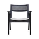 Ver imagem 4 de Poltrona Gusty Com Encosto Telinha Assento Anatômico - Preto Estofado Corano Bruma