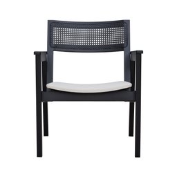 Poltrona Gusty Com Encosto Telinha Assento Anatômico - Preto Estofado Corano Bruma - 4