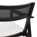 Ver mais imagens de Poltrona Gusty Com Encosto Telinha Assento Anatômico - Preto Estofado Corano Bruma