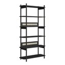 Ver imagem 3 de Estante 180 Cm 6 Prateleiras Palhinha Pé Madeira Oslo Artesano | Nero - Nero/preto