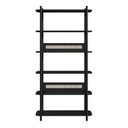 Ver imagem 2 de Estante 180 Cm 6 Prateleiras Palhinha Pé Madeira Oslo Artesano | Nero - Nero/preto