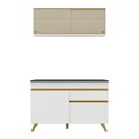 Ver imagem 7 de Armário de Cozinha Compacta 120cm Veneza Multimóveis V3688 Branco/Dourado