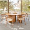 Mesa de Jantar Estilo Orgânico Laminado Cinamomo Ideal para 6 Lugares Confortável - 5