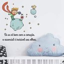 Ver imagem 1 de Adesivo de Parede Frase Com o Coração Pequeno Príncipe-Gigante 93x93cm