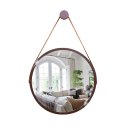 Ver imagem 1 de Espelho Redondo Decorativo Suspenso Alça 30cm Varias Cores