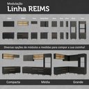 Ver mais imagens de Armário de Cozinha Aéreo 120cm 2 Portas Correr Vidro Pontilhado 1 Nicho Preto Reims Madesa